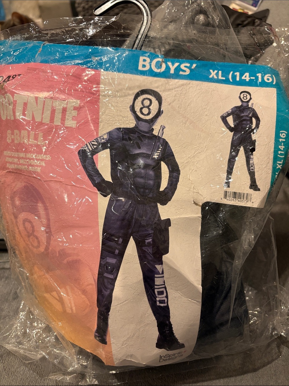 8-Ball Boys' Costume - Navy Blue (XL 14-16)
